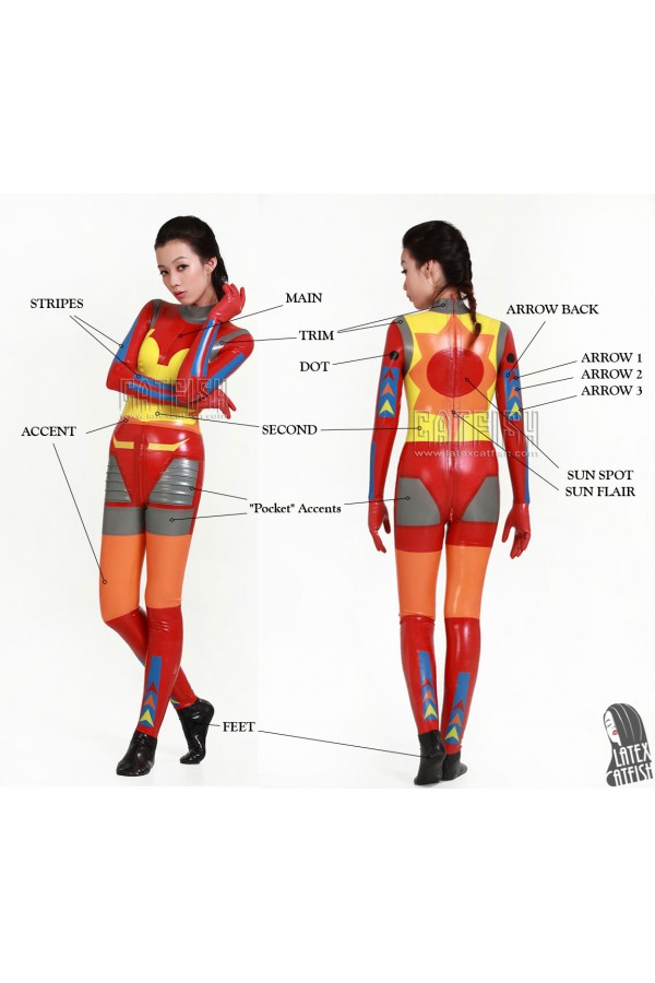 Red Anime Style Catsuit 
