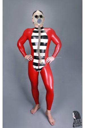 Men's 'Cellmate' Back Zipper Latex Catsuit