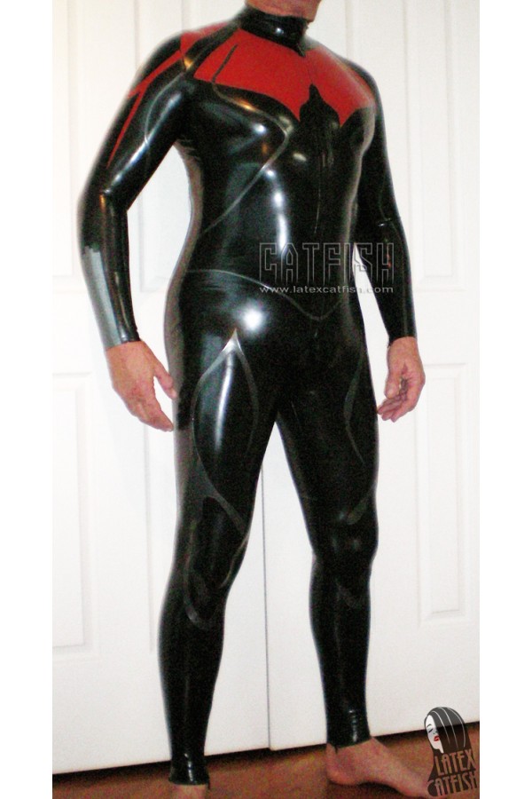 Men's 'Meridian' Front Zipper Latex Catsuit