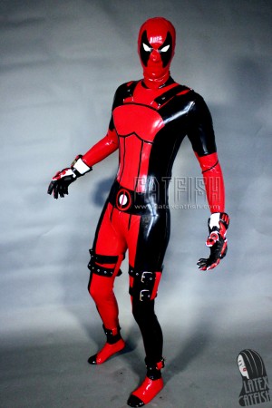 Men's 'Deadpool' Super Hero Latex Suit