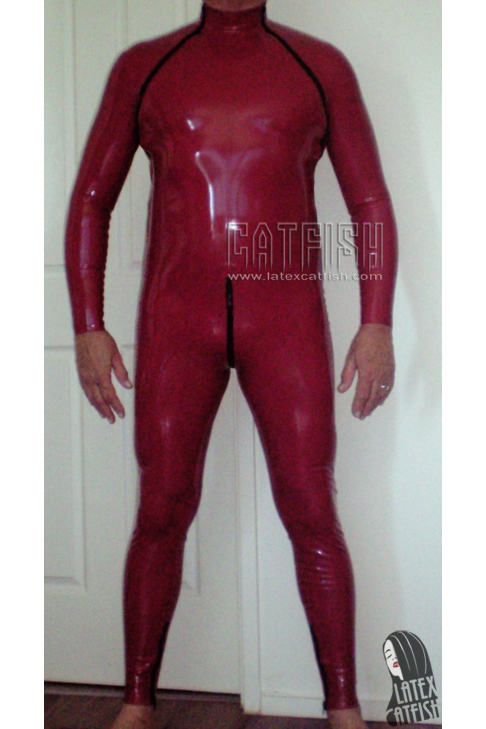 Men's Double Zipper Latex Catsuit Men's Double Zipper Latex Catsuit