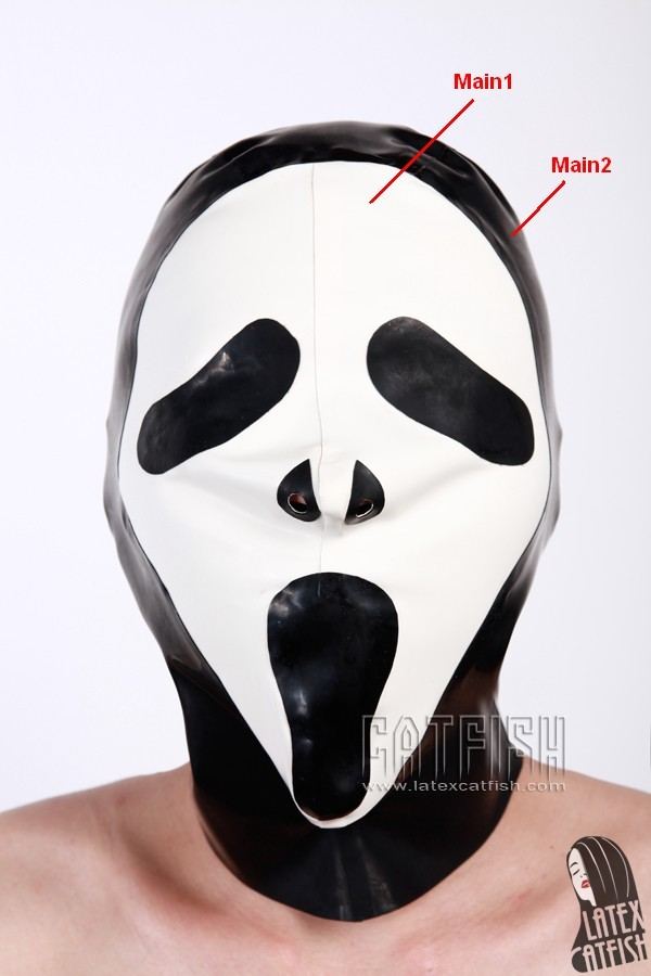 Unisex 'Scream' Ghost Latex Costume Hood/Mask