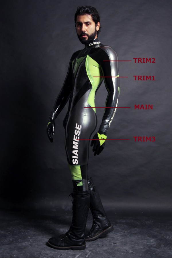 Men's Brand Name T-Age MotoGP Latex Biker Catsuit Version 17
