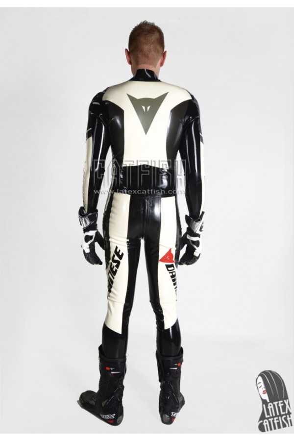 Men's Brand Name T-Age Style MotoGP Latex Biker Catsuit Version 15