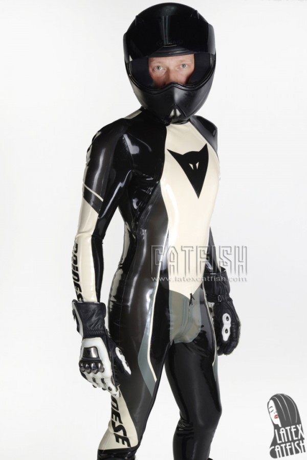 Men's Brand Name T-Age Style MotoGP Latex Biker Catsuit Version 15