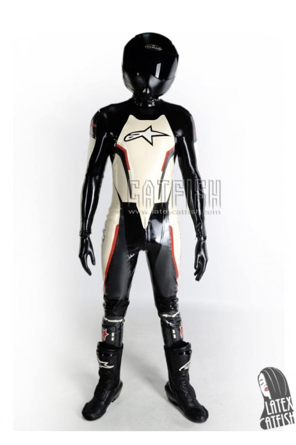 Men's T-Age Style Moto Latex Biker Catsuit Version 16