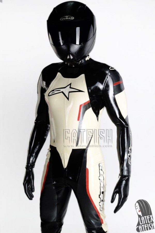 Men's T-Age Style Moto Latex Biker Catsuit Version 16