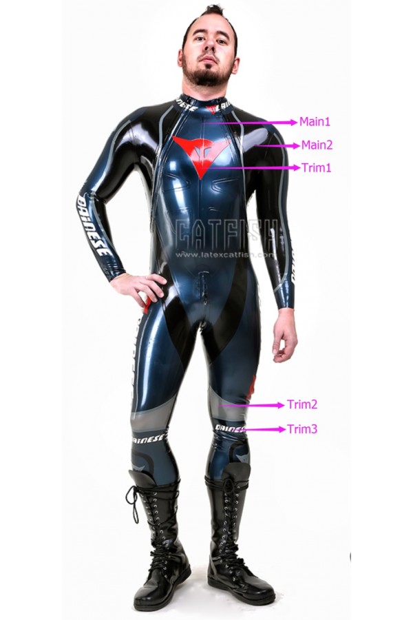 Men's T-Age Style Motorcycle Biker Rubber Catsuit Version 17