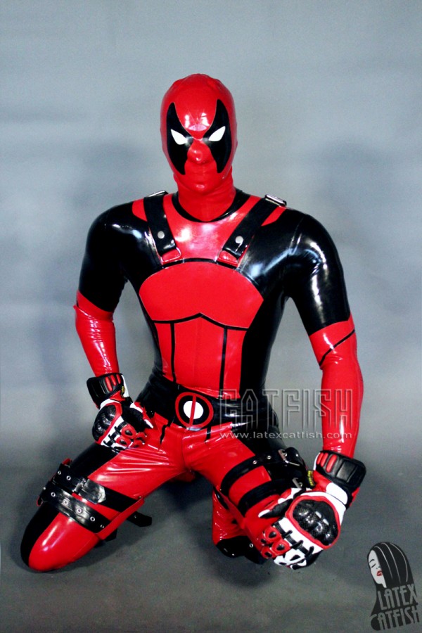 Men's 'Deadpool' Super Hero Latex Suit