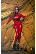 (stock clearance) 'Show Me The Way' Latex Uniform Style Catsuit
