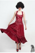 (stock clearance) 'Pop Princess' Latex Ruffled Skirt Party Dress