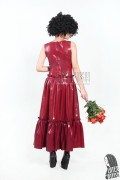 (stock clearance) 'Pop Princess' Latex Ruffled Skirt Party Dress