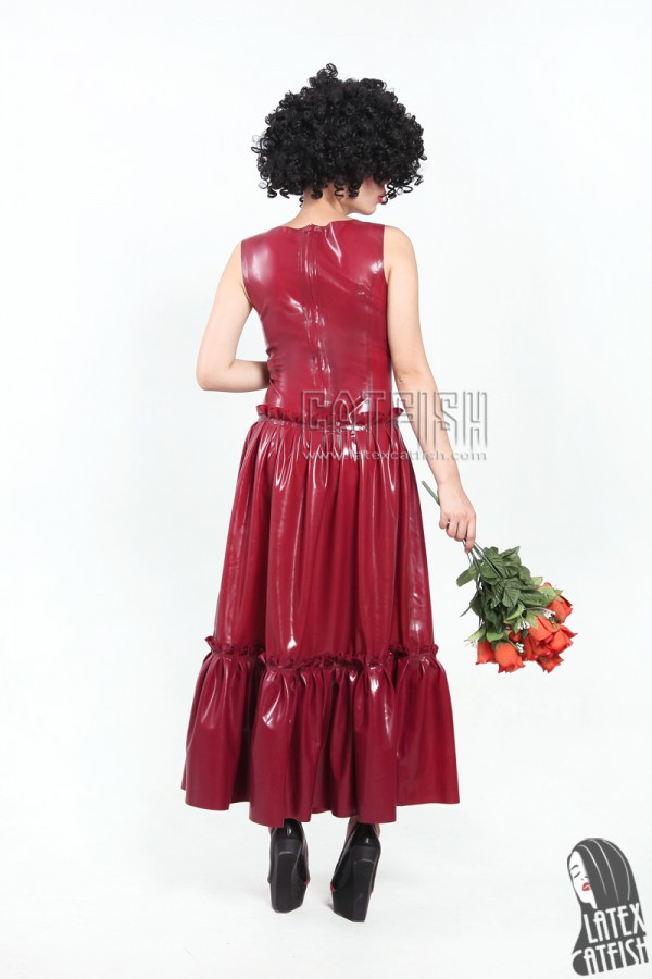 'Pop Princess' Latex Ruffled Skirt Party Dress