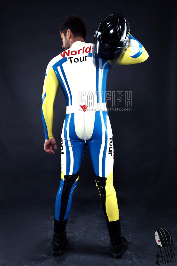 Men's 'World Tour' Motorbike Latex Catsuit