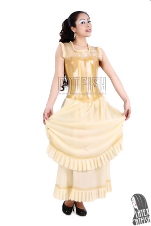 'Southern Gal' Latex Saloon Style Corseted Party Dress