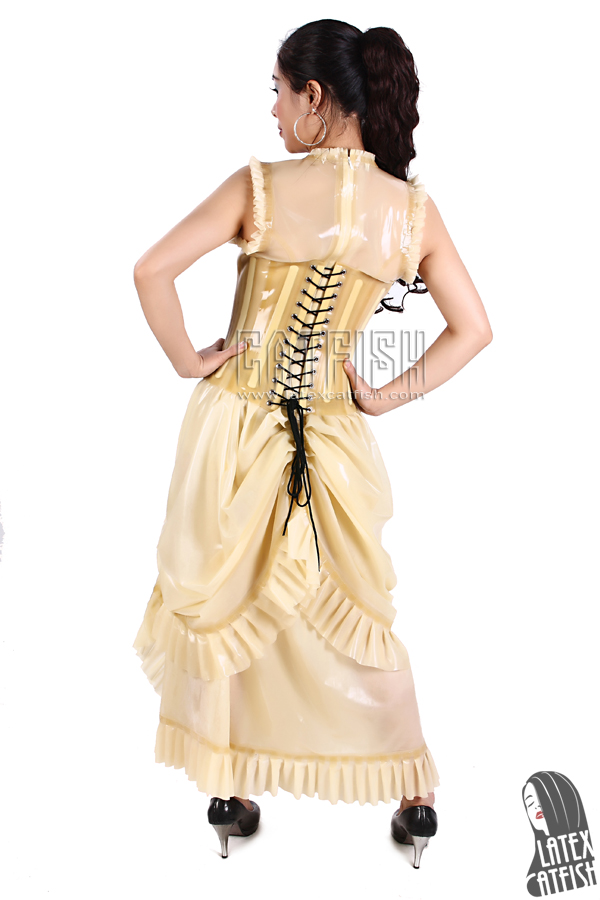 'Southern Gal' Latex Saloon Style Corseted Party Dress