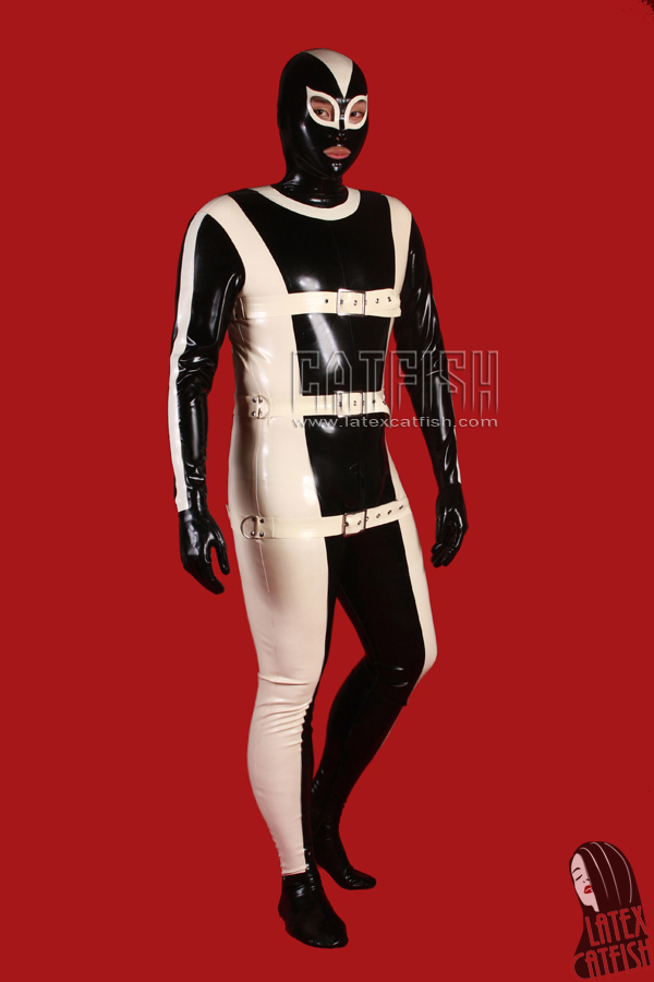 Men's 'Strapped In' Latex Gimp Catsuit