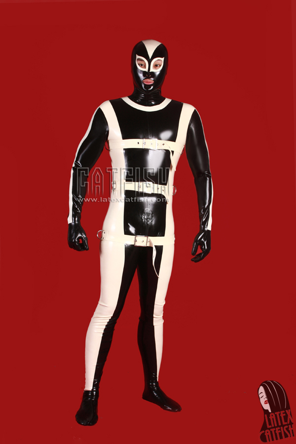 Men's 'Strapped In' Latex Gimp Catsuit