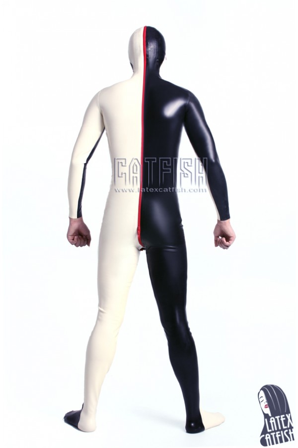 Men's 'Same Both Ways' Latex Gimp Catsuit With Codpiece