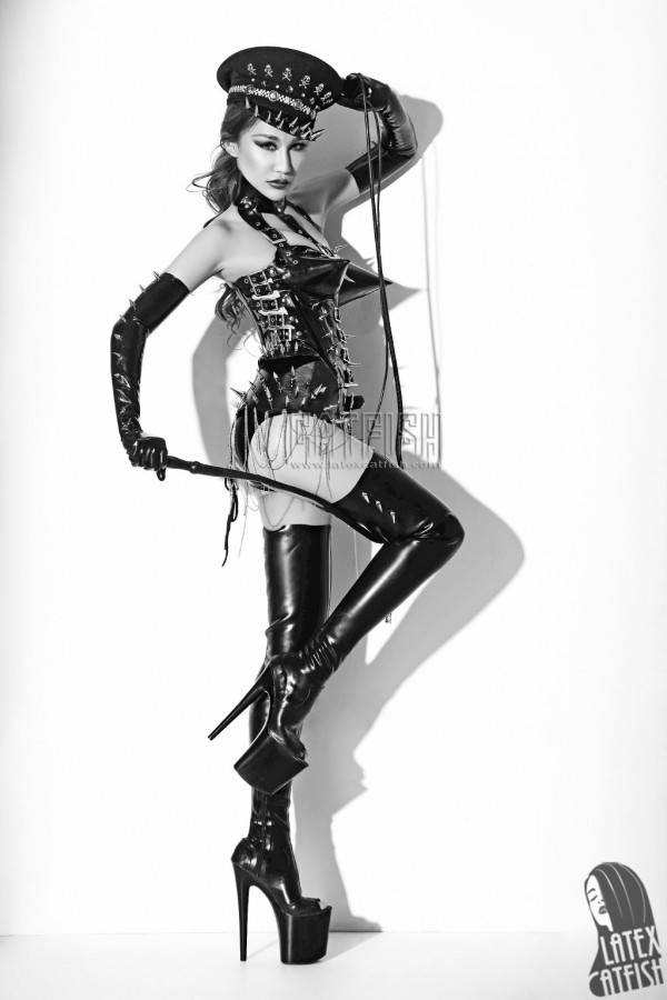 Multi-Spiked & Strapped Mistress Latex Corset