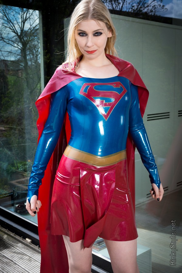 Latex 'Super-girl' Costume