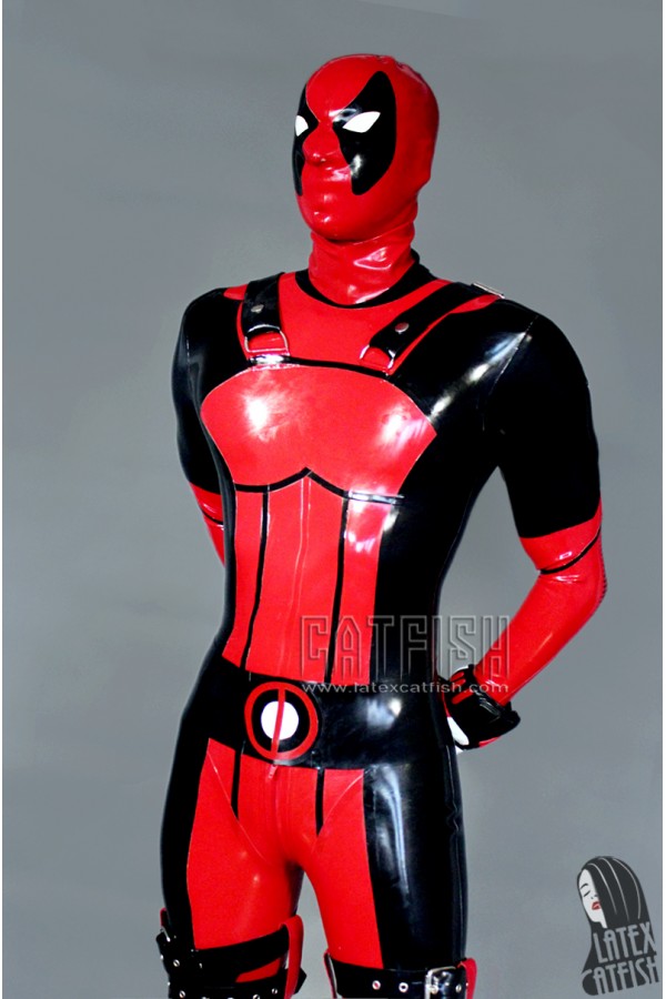 Men's 'Deadpool' Super Hero Latex Suit