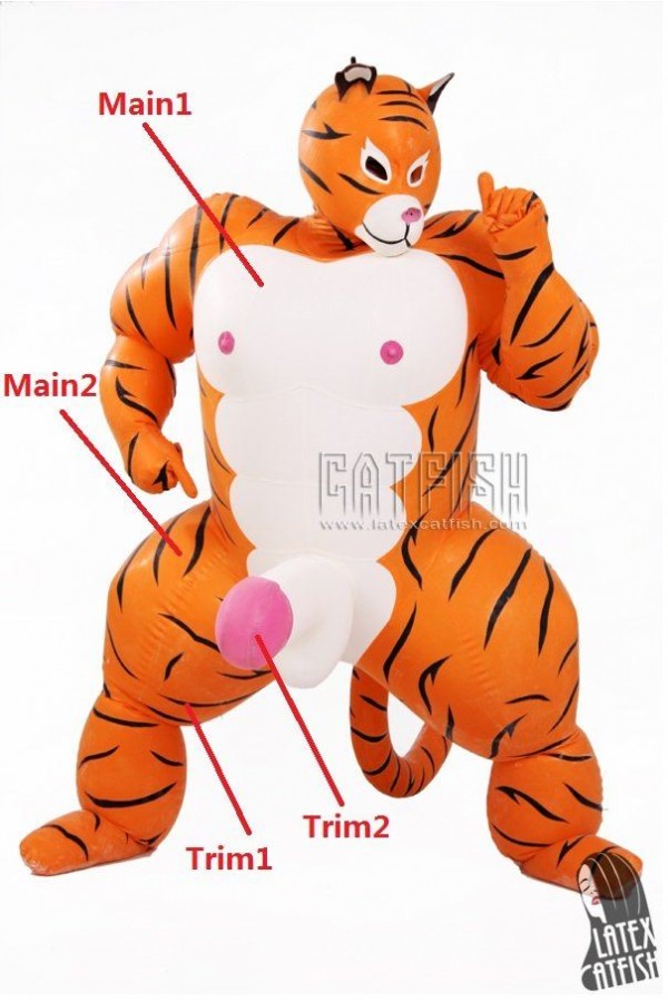 Cute Inflatable Latex Tiger