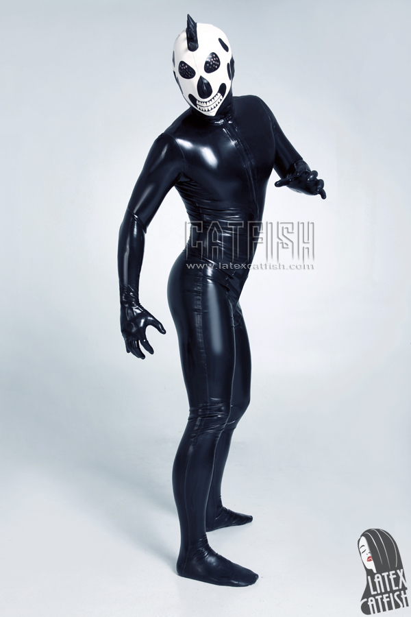 Men's Latex Catsuit with Gloves, Feet & Sheath