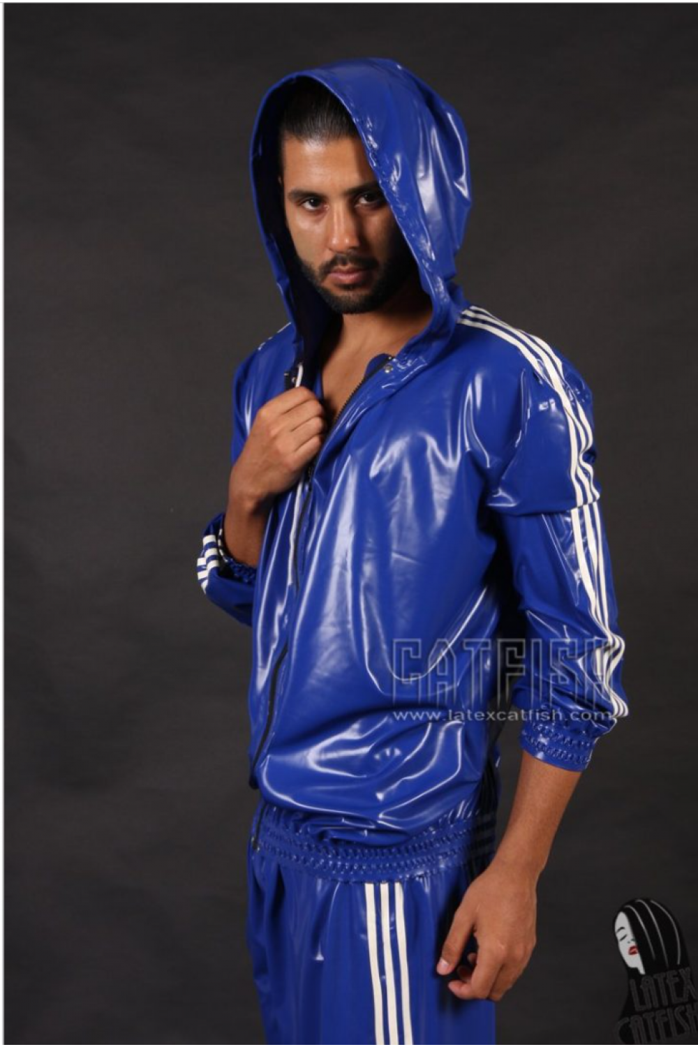 Men's Latex Hooded Sports Training Jacket Men's Latex Hooded Sports Training Jacket