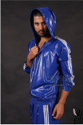 Men's Latex Hooded Sports Training Jacket