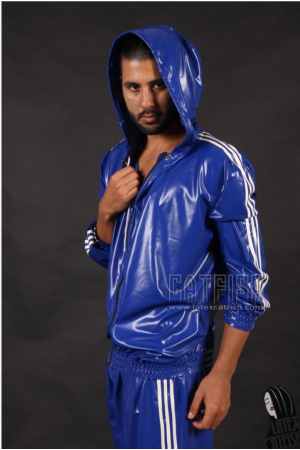 Men's Latex Hooded Sports Training Jacket