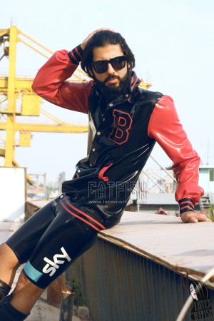 Men's Latex College 'Varsity' Jacket