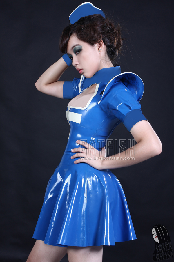 'White Cross' Latex Nursing Uniform