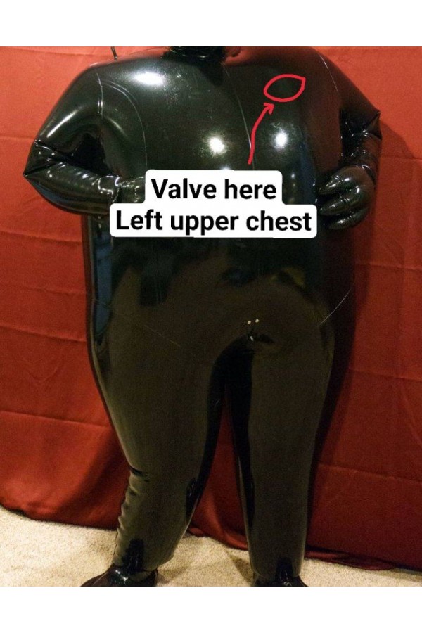 Men's Inflatable 'Blimp' Latex Suit & Hood-modification Men's Inflatable 'Blimp' Latex Suit & Hood-modification