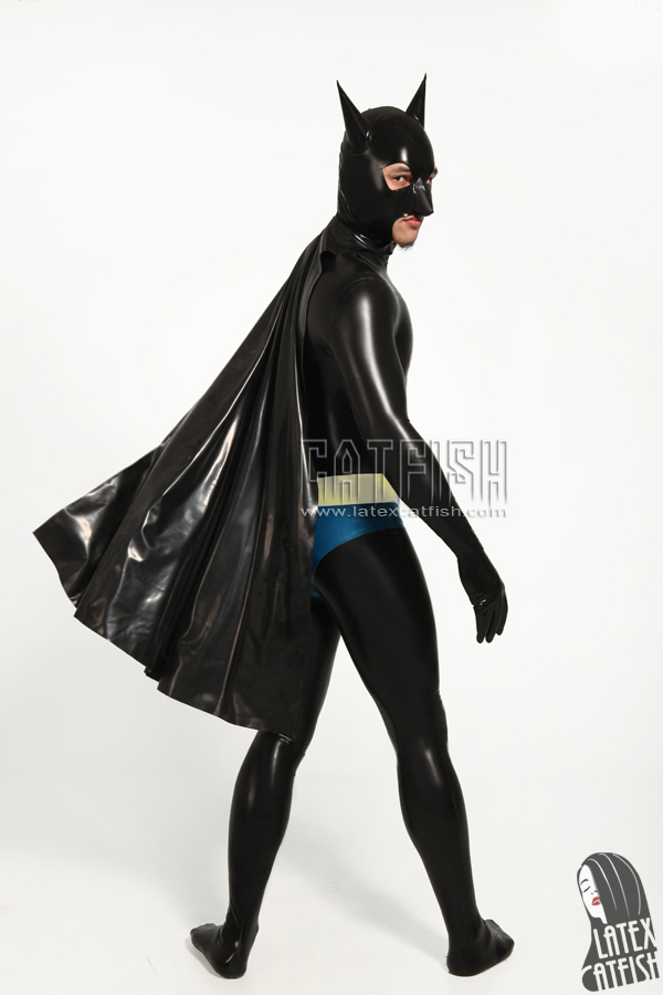 Cosplay Bat Man Latex Catsuit