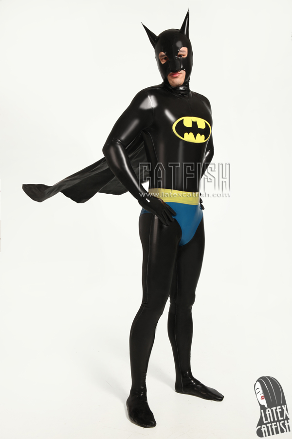 Cosplay Bat Man Latex Catsuit