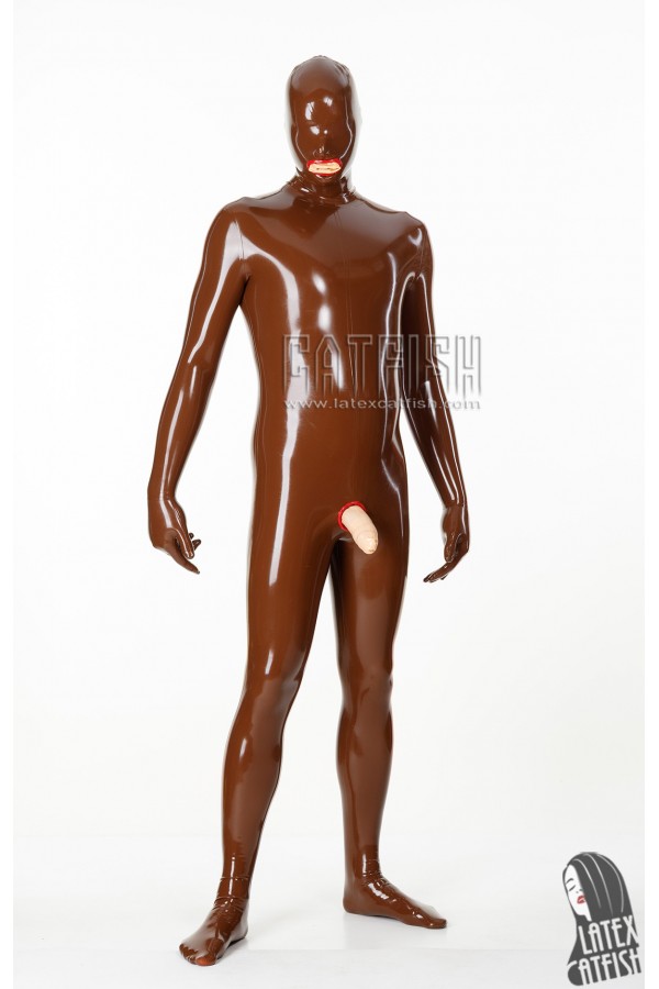 Men's 'Express Pass' Latex 3-Condoms Catsuit