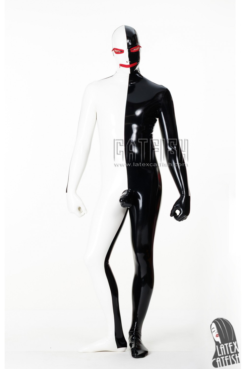 Men's 'Same Both Ways' Latex Gimp Catsuit With Codpiece Men's 'Same Both Ways' Latex Gimp Catsuit With Codpiece