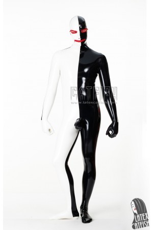 Men's 'Same Both Ways' Latex Gimp Catsuit With Codpiece