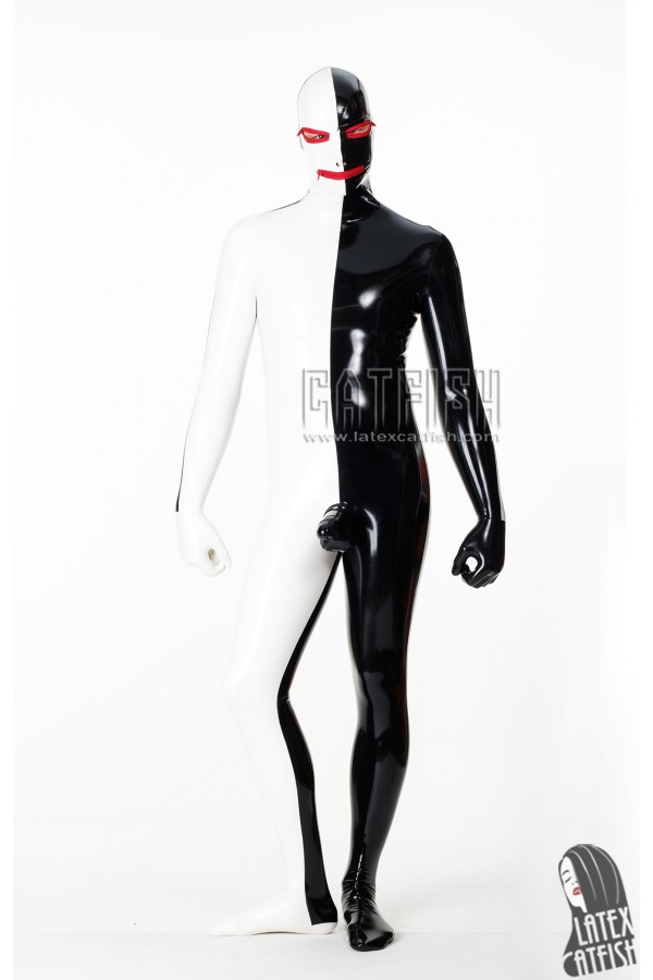 Men's 'Same Both Ways' Latex Gimp Catsuit With Codpiece