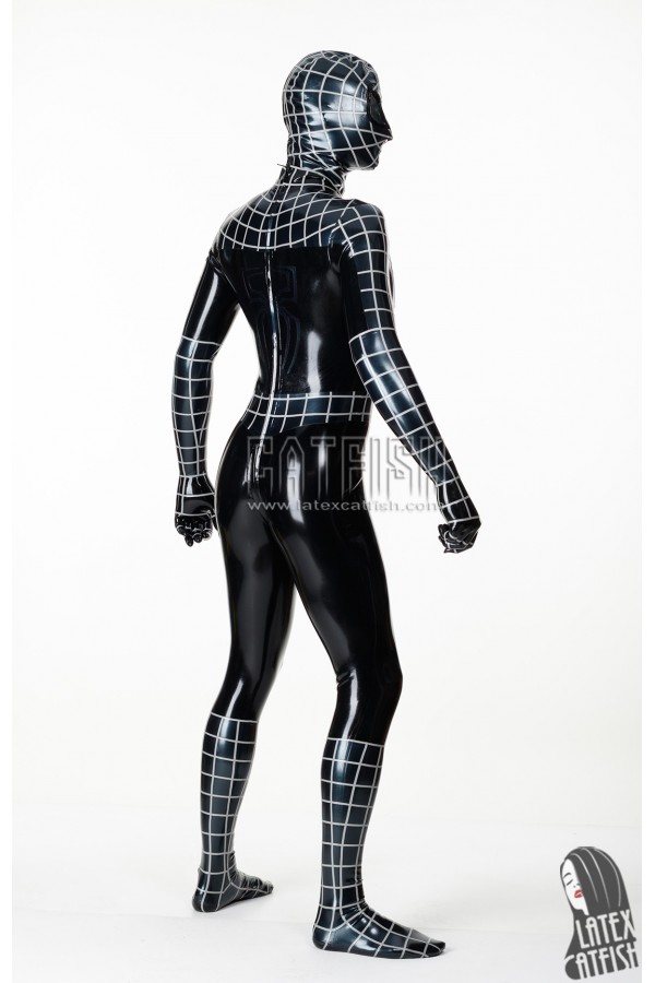 Men's Cosplay Spider Total Coverage Latex Catsuit