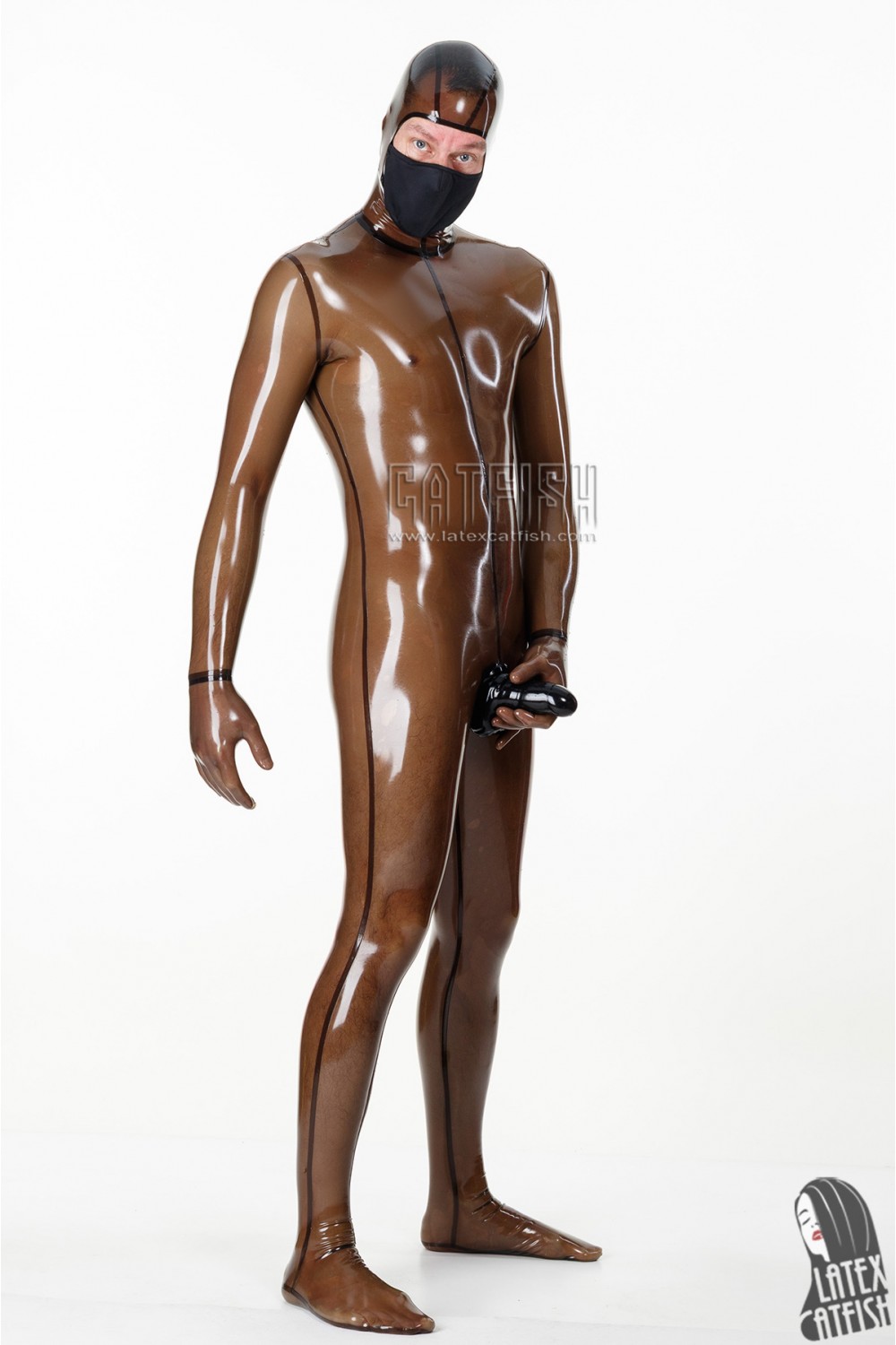Men's Latex Face Entry Catsuit Men's Latex Face Entry Catsuit