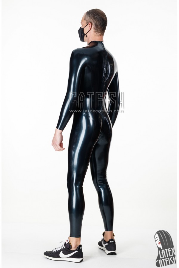 Men's Standard Back Zipper Latex Catsuit