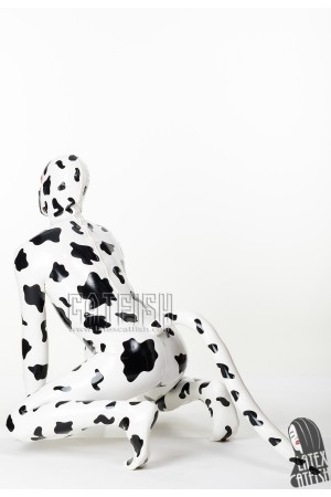 Men's 'Bos Taurus' Cow Design Latex Catsuit
