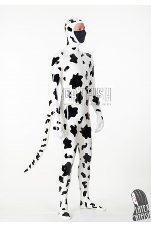 Men's 'Bos Taurus' Cow Design Latex Catsuit