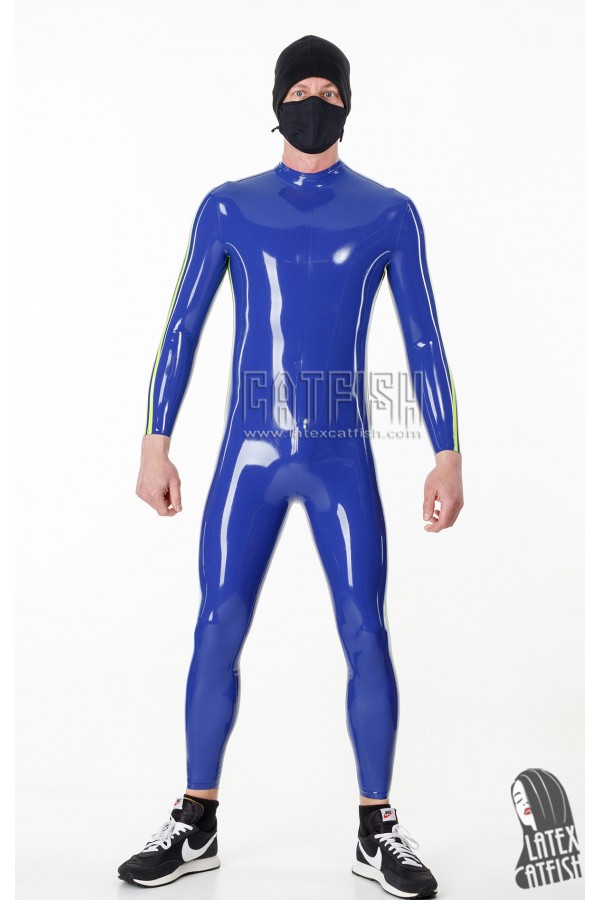 Men's '3-Trims' Latex Catsuit