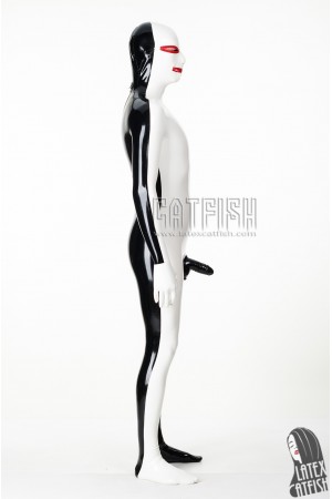 Men's 'Same Both Ways' Latex Gimp Catsuit With Codpiece