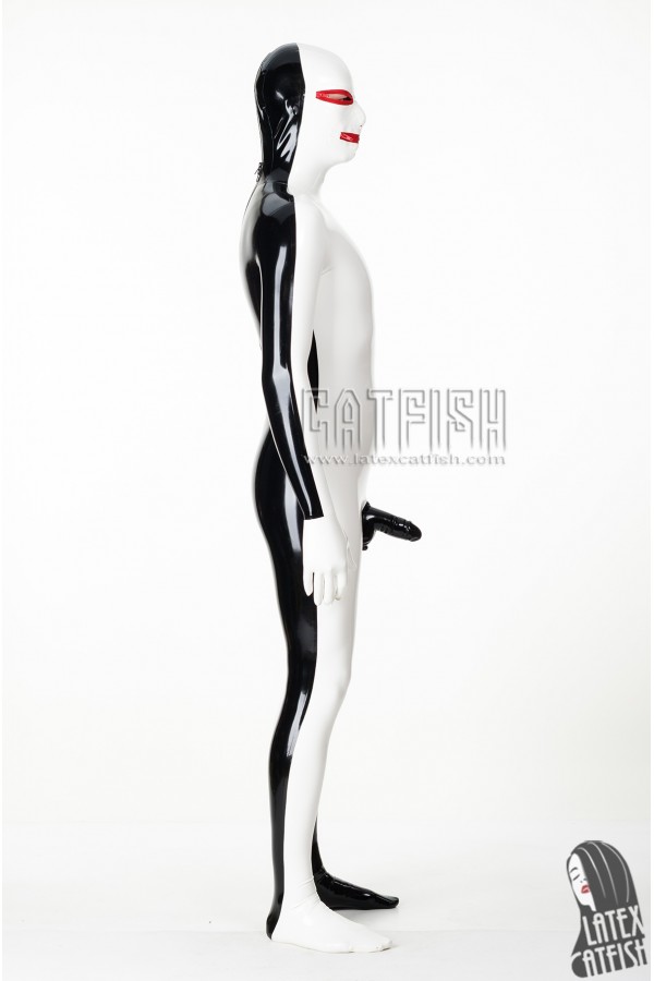 Men's 'Same Both Ways' Latex Gimp Catsuit With Codpiece