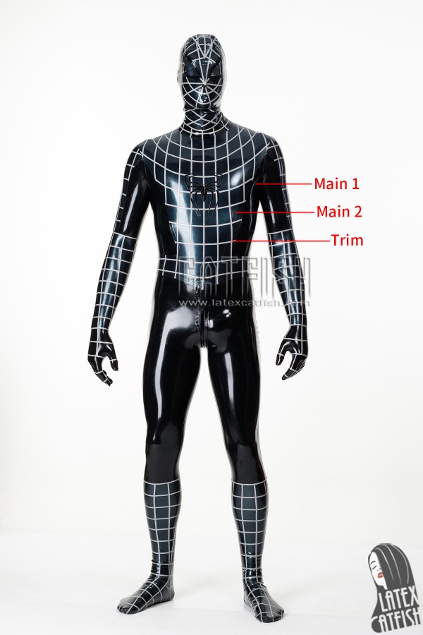 Men's Cosplay Spider Total Coverage Latex Catsuit
