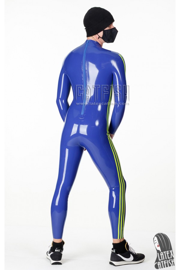 Men's '3-Trims' Latex Catsuit